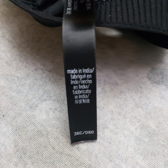 Victoria's Secret Sports Bra Womens 36C Black Front Closure - Picture 6 of 9